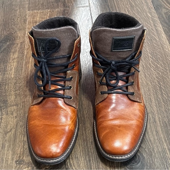 BullHead Trake Cognac leather men’s boots size 11 - Picture 3 of 8